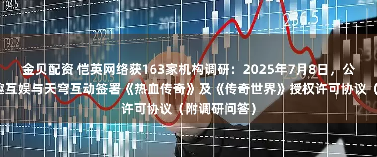 金贝配资 恺英网络获163家机构调研：2025年7月8日，公司子公司闲趣互娱与天穹互动签署《热血传奇》及《传奇世界》授权许可协议（附调研问答）