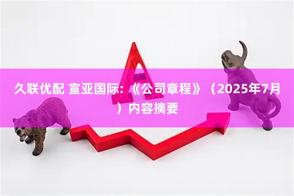 久联优配 宣亚国际: 《公司章程》（2025年7月）内容摘要